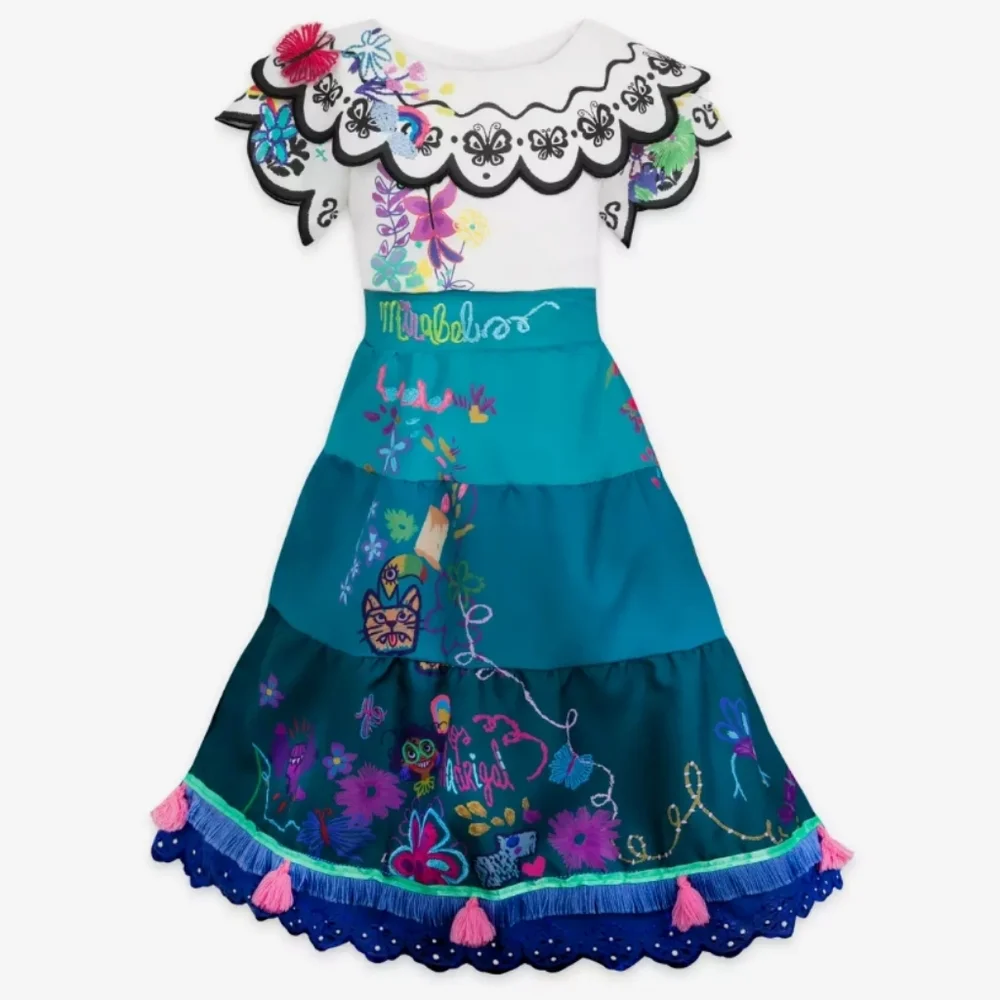 AUTHENTIC DISNEY ENCANTO MIRABEL GIRLS COSTUME AND ACCESSORIES BUNDLE - Picture 2 of 12